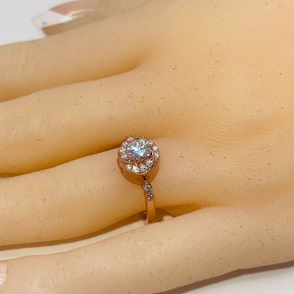 VVS GRA Certifed Gold Vermeil Urn Ring, keepsake Jewelry, Pass Diamond Test - Picture 3 of 3